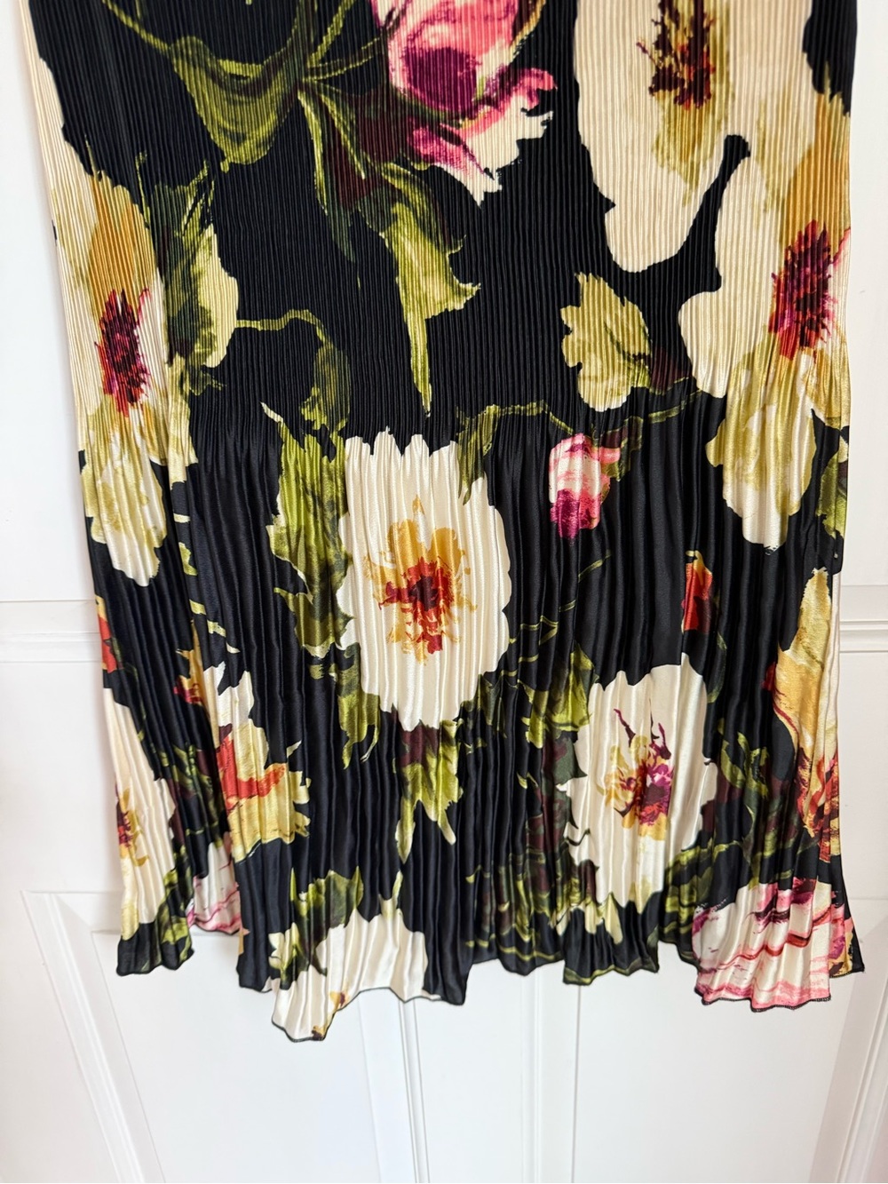 Abercrombie & Fitch Black Floral Strapless Midi Dress, XXSP - Picture 3 of 4